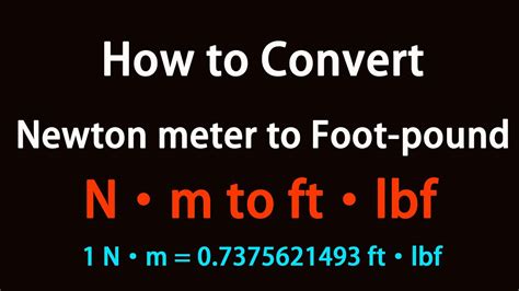 newton meters to foot pounds